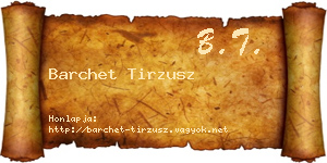 Barchet Tirzusz névjegykártya